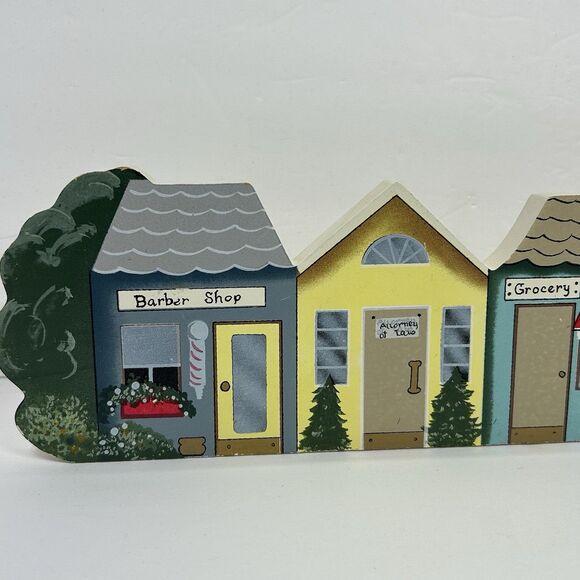 Vintage Tender Heart Treasures Village Store Front Wood Sign Decor Primitive ‘89 - Picture 2 of 15